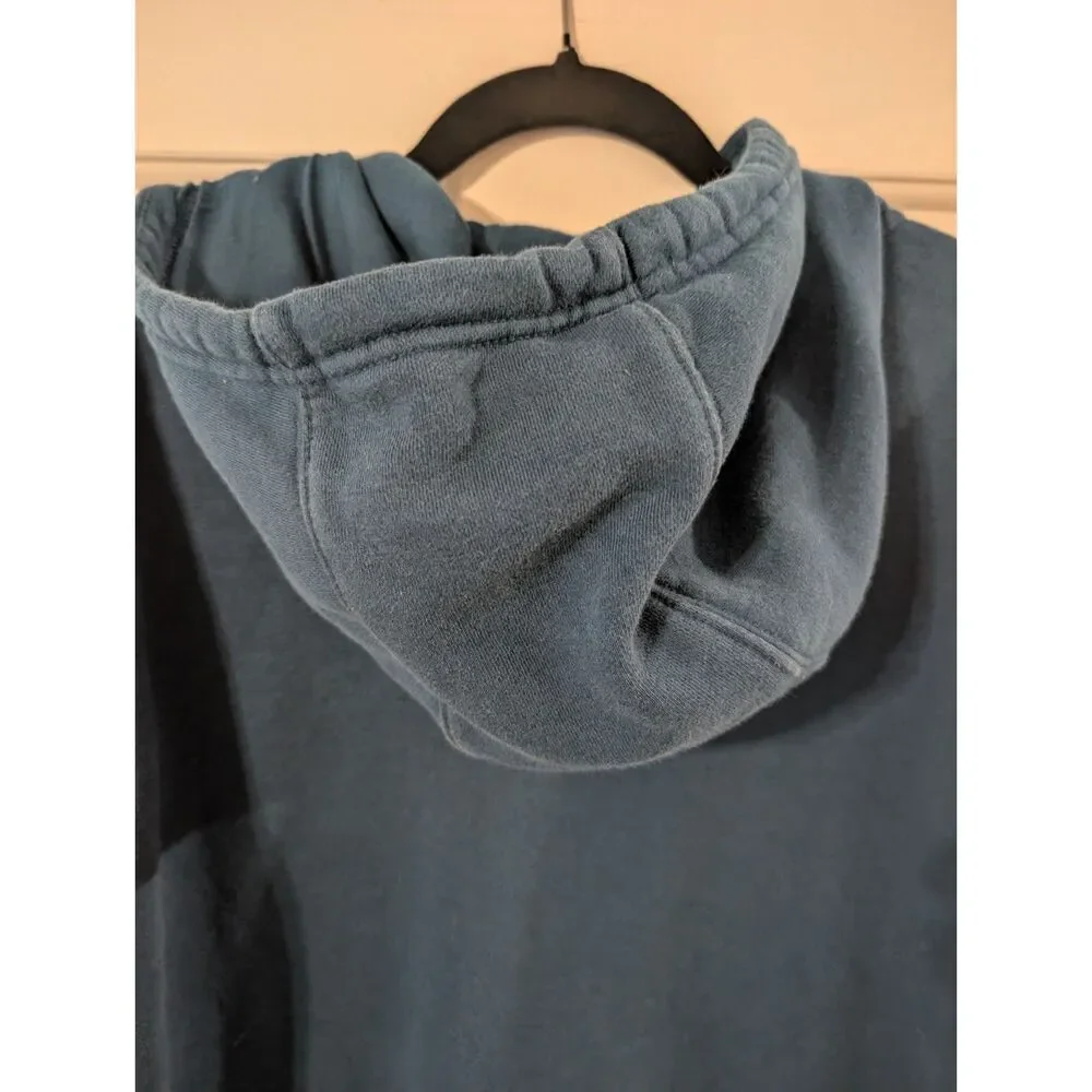 Nike Sportswear Club Fleece Half Zip Hoodie Mens XL Teal Blue